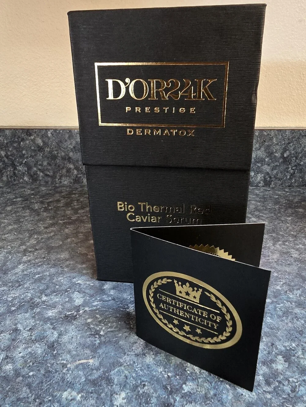 D'OR24K Prestige Bio Thermal Red Caviar Serum - Black Package with GOLD letters